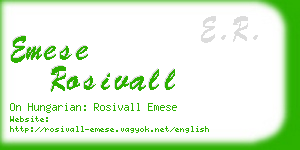 emese rosivall business card